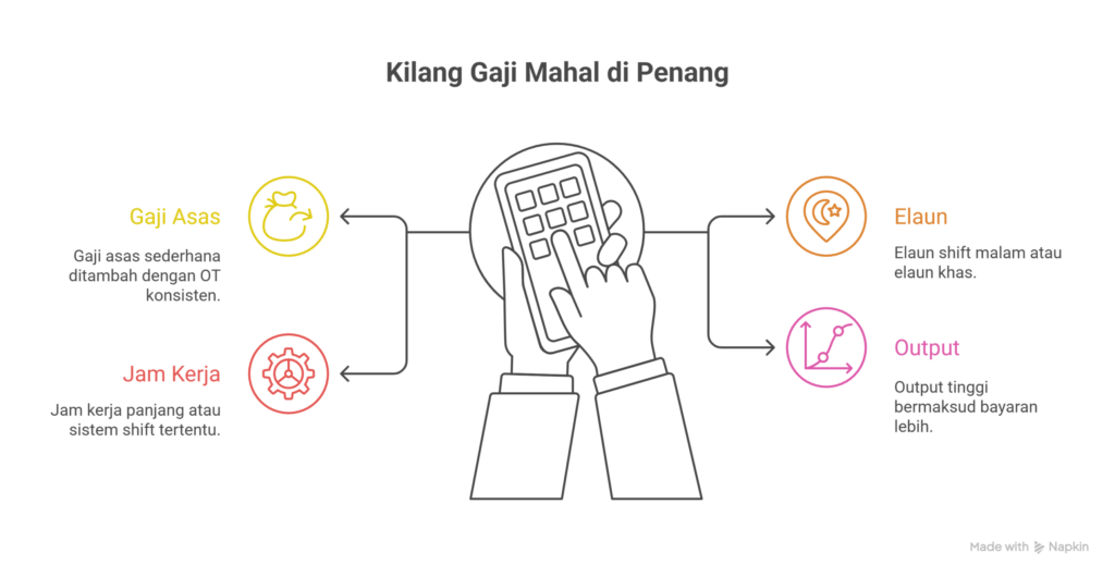 kilang gaji mahal di penang